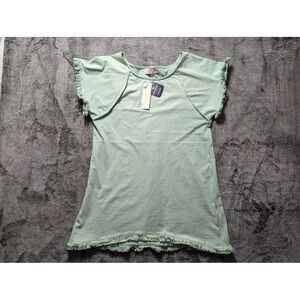 C+D+M Short Sleeve Shirt Women's Size Small Green